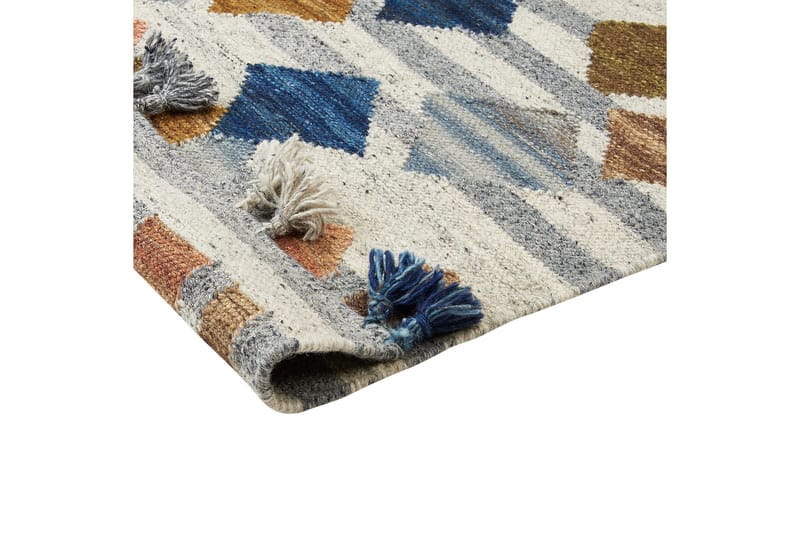 Kasakh Ullteppe 80x150 cm - Blå - Tekstiler & tepper - Teppe & matte - Moderne matte - Ullteppe