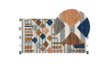 Kasakh Ullteppe 80x150 cm - Blå - Tekstiler & tepper - Teppe & matte - Moderne matte - Ullteppe