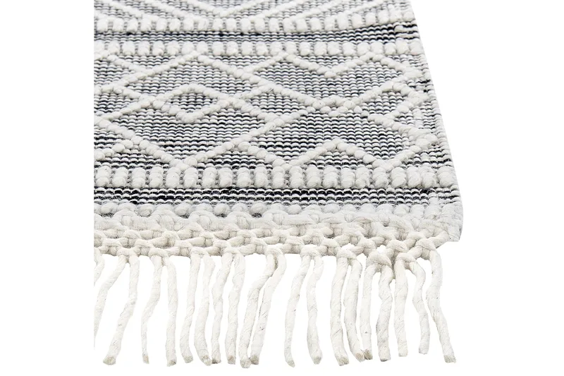 Kavak Ullteppe 160x230 cm - Svart/hvit - Tekstiler & tepper - Teppe & matte - Moderne matte - Ullteppe