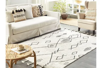 Kebir Bomullsteppe 160x230 cm - Svart/hvit - Tekstiler & tepper - Teppe & matte - Moderne matte - Bomullsmatter