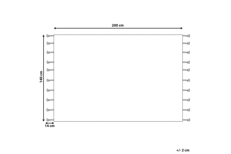 Kenitra Bomullsteppe 140x200 cm - Svart/hvit - Tekstiler & tepper - Teppe & matte - Moderne matte - Bomullsmatter