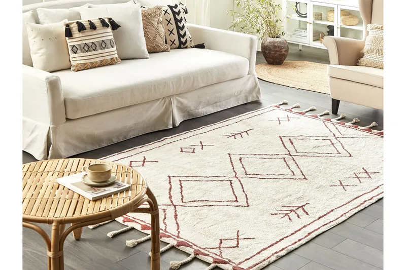 Kenitra Bomullsteppe 140x200 cm - Svart/hvit - Tekstiler & tepper - Teppe & matte - Moderne matte - Bomullsmatter