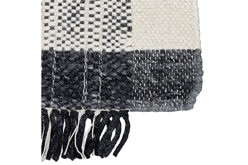 Ketenli Ullteppe 140x200 cm - Svart/hvit - Tekstiler & tepper - Teppe & matte - Moderne matte - Ullteppe