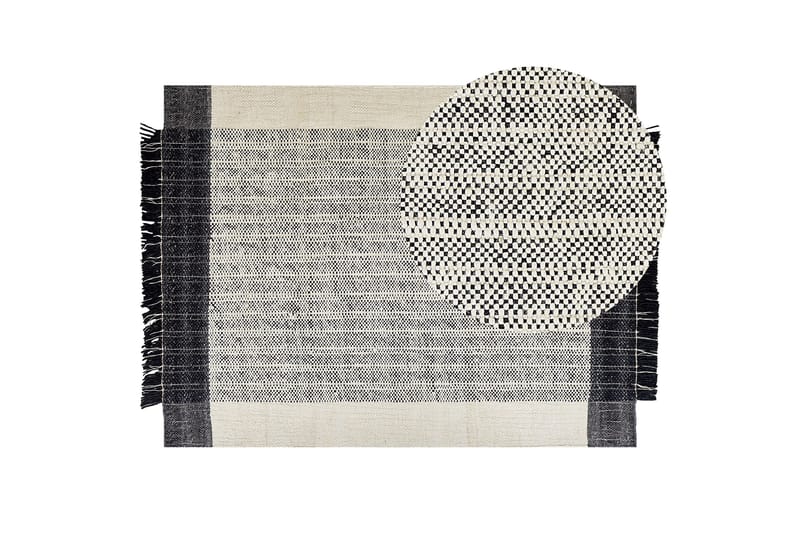 Ketenli Ullteppe 160x230 cm - Svart/hvit - Tekstiler & tepper - Teppe & matte - Moderne matte - Ullteppe