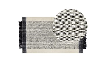 Ketenli Ullteppe 80x150 cm - Svart/hvit - Tekstiler & tepper - Teppe & matte - Moderne matte - Ullteppe