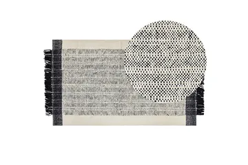 Ketenli Ullteppe 80x150 cm - Svart/hvit - Tekstiler & tepper - Teppe & matte - Moderne matte - Ullteppe