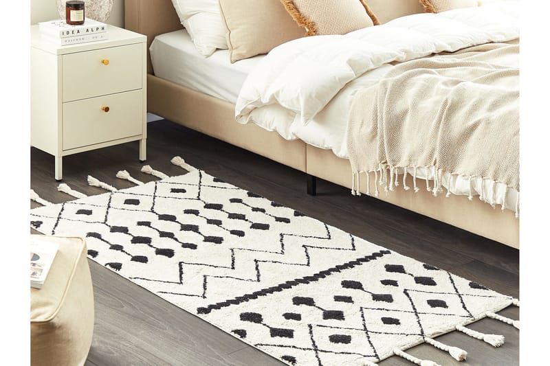 Khemisset Bomullsteppe 80x150 cm - Svart/hvit - Tekstiler & tepper - Teppe & matte - Moderne matte - Bomullsmatter