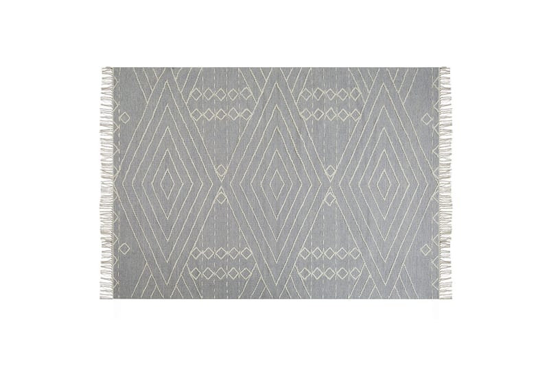 Khenifra Bomullsteppe 140x200 cm - Grå - Tekstiler & tepper - Teppe & matte - Moderne matte - Bomullsmatter