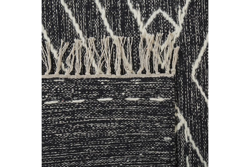 Khenifra Bomullsteppe 140x200 cm - Svart/hvit - Tekstiler & tepper - Teppe & matte - Moderne matte - Bomullsmatter