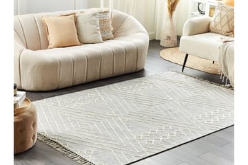 Khenifra Bomullsteppe 160x230 cm - Grå - Tekstiler & tepper - Teppe & matte - Moderne matte - Bomullsmatter