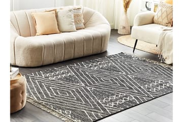 Khenifra Bomullsteppe 160x230 cm - Svart/hvit - Tekstiler & tepper - Teppe & matte - Moderne matte - Bomullsmatter