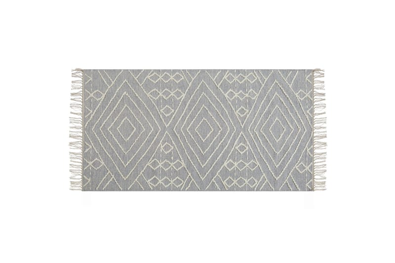 Khenifra Bomullsteppe 80x150 cm - Grå - Tekstiler & tepper - Teppe & matte - Moderne matte - Bomullsmatter