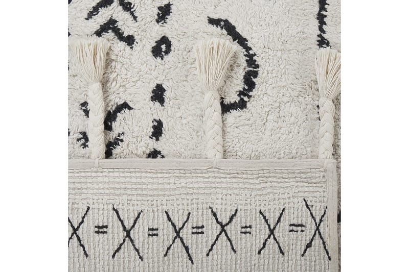 Khouribga Bomullsteppe 140x200 cm - Svart/hvit - Tekstiler & tepper - Teppe & matte - Moderne matte - Bomullsmatter