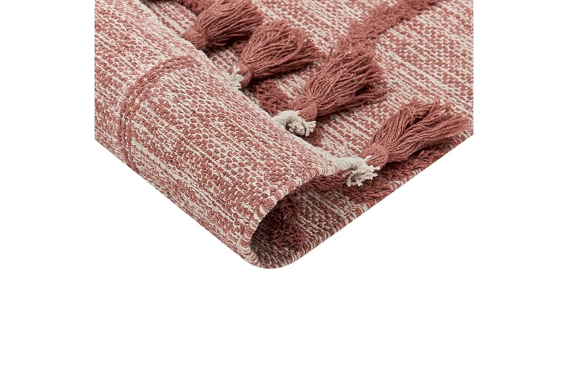 Kirsehir Bomullsteppe 140x200 cm - Rød - Tekstiler & tepper - Teppe & matte - Moderne matte - Bomullsmatter