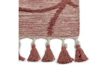 Kirsehir Bomullsteppe 140x200 cm - Rød - Tekstiler & tepper - Teppe & matte - Moderne matte - Bomullsmatter