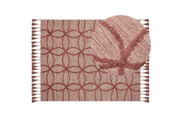 Kirsehir Bomullsteppe 160x230 cm - Rød - Tekstiler & tepper - Teppe & matte - Moderne matte - Bomullsmatter