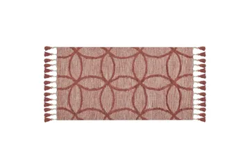 Kirsehir Bomullsteppe 80x150 cm - Rød - Tekstiler & tepper - Teppe & matte - Moderne matte - Bomullsmatter