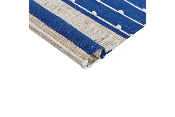 Kondhali Ryeteppe 80x150 cm - Blå - Tekstiler & tepper - Teppe & matte - Moderne matte - Bomullsmatter