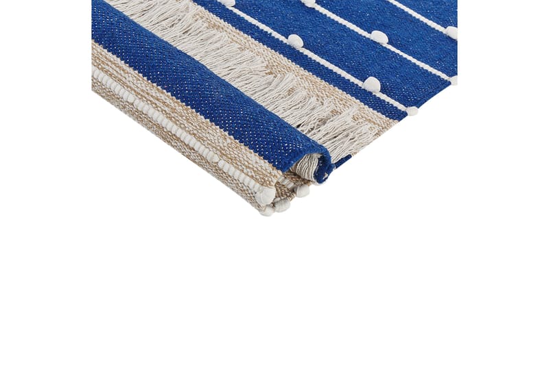 Kondhali Ryeteppe 80x150 cm - Blå - Tekstiler & tepper - Teppe & matte - Moderne matte - Bomullsmatter