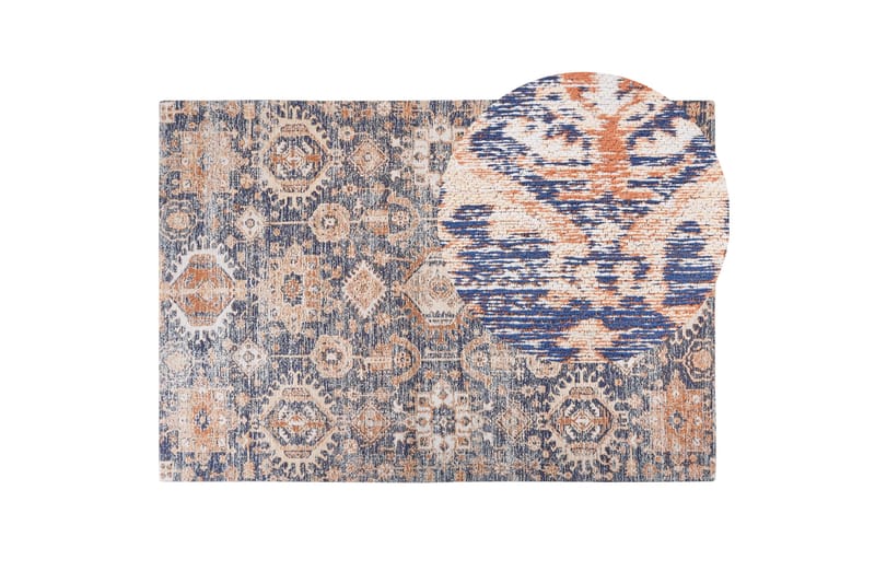 Kurin Bomullsteppe 140x200 cm - Blå - Tekstiler & tepper - Teppe & matte - Moderne matte - Gangmatter