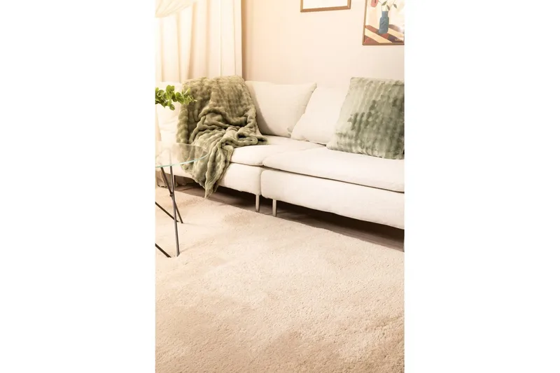 Langhåret teppe Royal Deluxe - 140x200 cm, Greige - Tekstiler & tepper - Teppe & matte - Moderne matte - Ryetepper