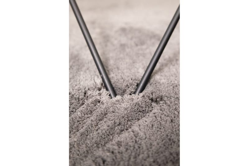 Langhåret teppe Royal Deluxe Rund - 120x120 cm, Grå - Tekstiler & tepper - Teppe & matte - Moderne matte - Ryetepper