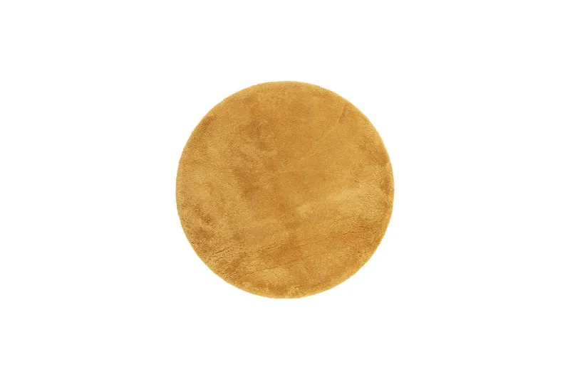 Langhåret teppe Royal Deluxe Rund, 120x120 cm, Gul