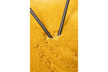 Langhåret teppe Royal Deluxe Rund - 120x120 cm, Gul - Tekstiler & tepper - Teppe & matte - Moderne matte - Ryetepper