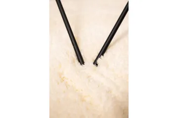 Langhåret teppe Royal Deluxe Rund - 120x120 cm, Krem - Tekstiler & tepper - Teppe & matte - Moderne matte - Ryetepper