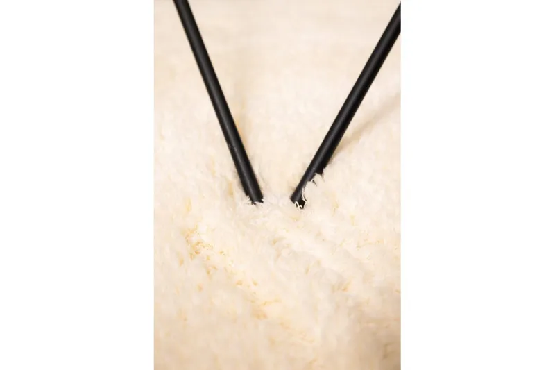 Langhåret teppe Royal Deluxe Rund - 120x120 cm, Krem - Tekstiler & tepper - Teppe & matte - Moderne matte - Ryetepper