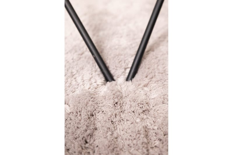 Langhåret teppe Royal Deluxe Rund - 120x120 cm, Sølv - Tekstiler & tepper - Teppe & matte - Moderne matte - Ryetepper