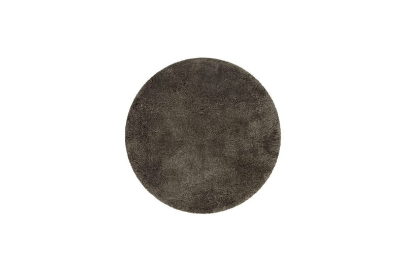 Langhåret teppe Royal Deluxe Rund, 120x120 cm, Smaragdgrønn