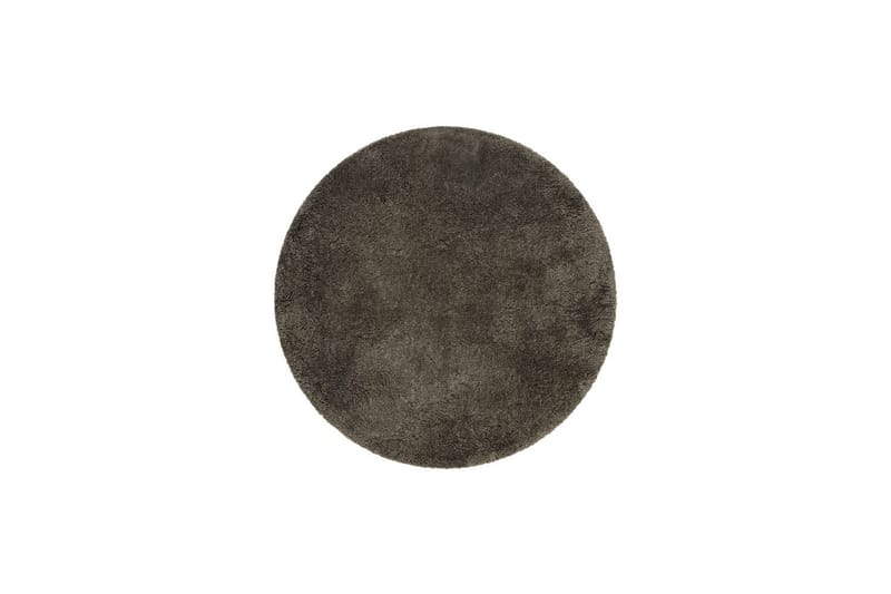 Langhåret teppe Royal Deluxe Rund, 120x120 cm, Smaragdgrønn