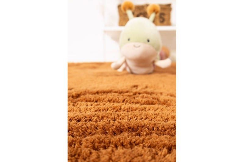 Langhåret teppe Royal Deluxe Rund - 120x120 cm, Terrakotta - Tekstiler & tepper - Teppe & matte - Moderne matte - Ryetepper