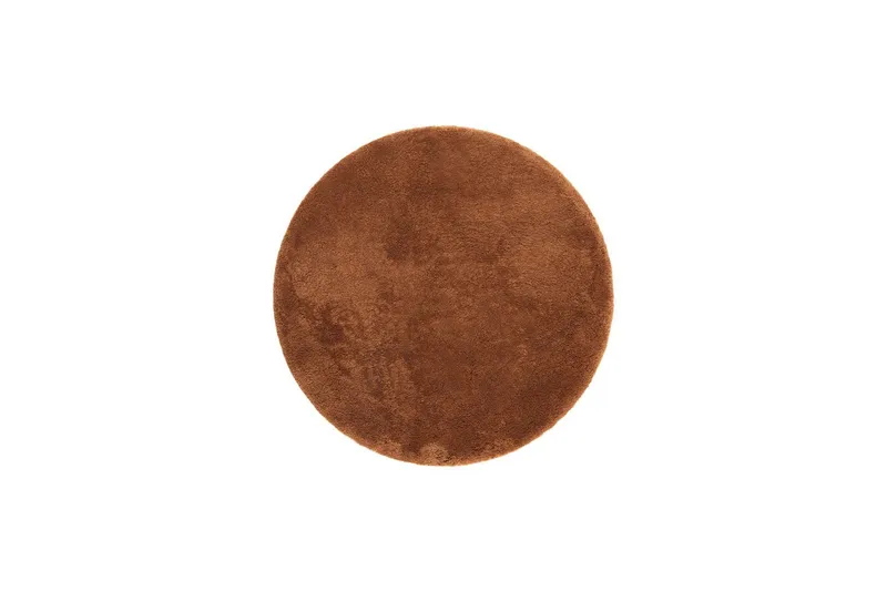 Langhåret teppe Royal Deluxe Rund, 120x120 cm, Terrakotta