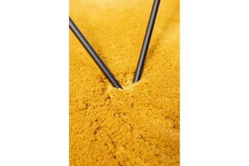 Langhåret teppe Royal Deluxe Rund - 160x160 cm, Gul - Tekstiler & tepper - Teppe & matte - Moderne matte - Ryetepper