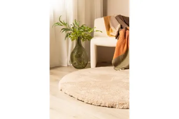 Langhåret teppe Royal Deluxe Rund - 160x160 cm, Lin - Tekstiler & tepper - Teppe & matte - Moderne matte - Ryetepper