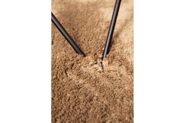 Langhåret teppe Royal Deluxe Rund - 160x160 cm, Mokka - Tekstiler & tepper - Teppe & matte - Moderne matte - Ryetepper