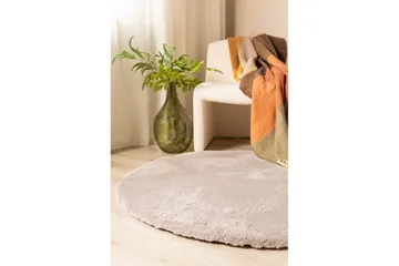 Langhåret teppe Royal Deluxe Rund - 160x160 cm, Sølv - Tekstiler & tepper - Teppe & matte - Moderne matte - Ryetepper