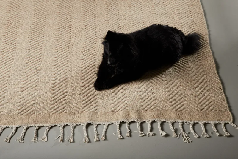 Loke Ullteppe 250x350 cm Rektangulær, Beige