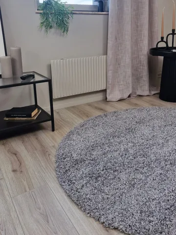 Lounge Ryeteppe Rund 200 cm - Sølv - Tekstiler & tepper - Teppe & matte - Moderne matte - Ryetepper