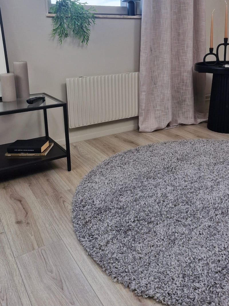 Lounge Ryeteppe Rund 200 cm - Sølv - Tekstiler & tepper - Teppe & matte - Moderne matte - Ryetepper