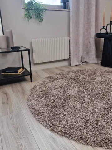 Lounge Ryeteppe Rundt 240 cm - Lin - Tekstiler & tepper - Teppe & matte - Moderne matte - Ryetepper