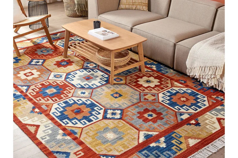 Lusarat Ullteppe 200x300 cm - Rød - Tekstiler & tepper - Teppe & matte - Moderne matte - Ullteppe