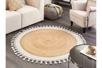 Marts Juteteppe 140 cm Rund - Beige - Tekstiler & tepper - Teppe & matte - Moderne matte - Jutematter & hampematter