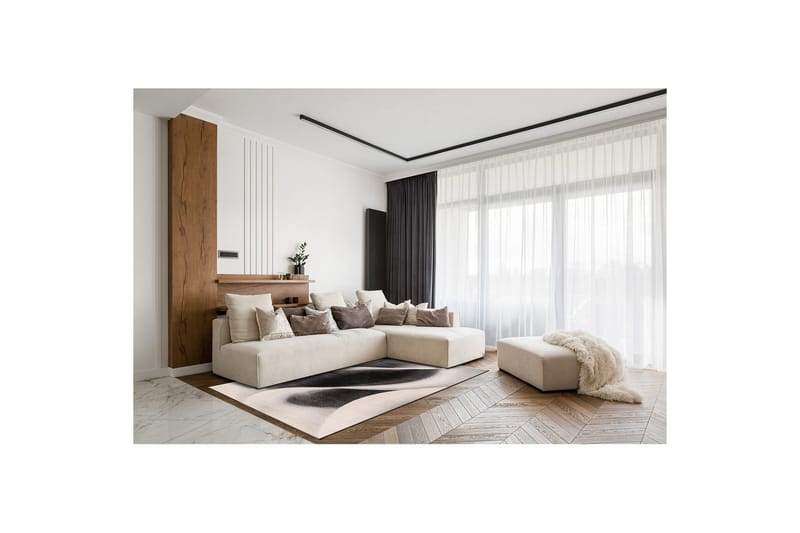 Maskinvevd teppe Brilliance Modern - 140x200 cm, Grå - Tekstiler & tepper - Teppe & matte - Moderne matte - Wiltontepper