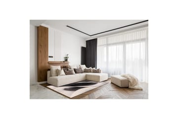 Maskinvevd teppe Brilliance Modern - 140x200 cm, Grå - Tekstiler & tepper - Teppe & matte - Moderne matte - Friezematte