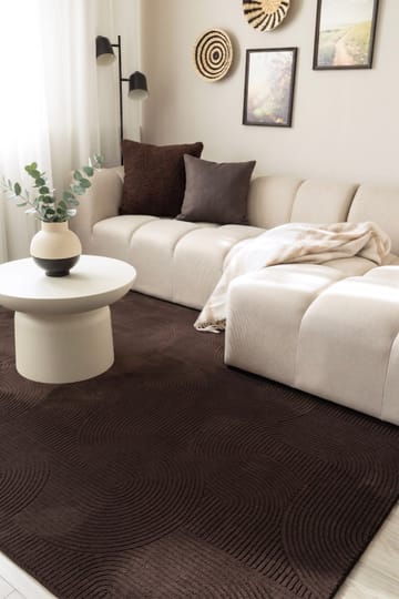 Maskinvevd teppe Castello Art 200x290 cm - Sjokolade - Tekstiler & tepper - Teppe & matte - Moderne matte - Wiltontepper