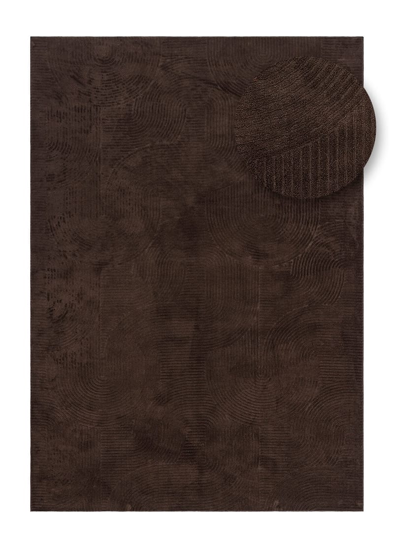 Maskinvevd teppe Castello Art 200x290 cm - Sjokolade - Tekstiler & tepper - Teppe & matte - Moderne matte - Wiltontepper