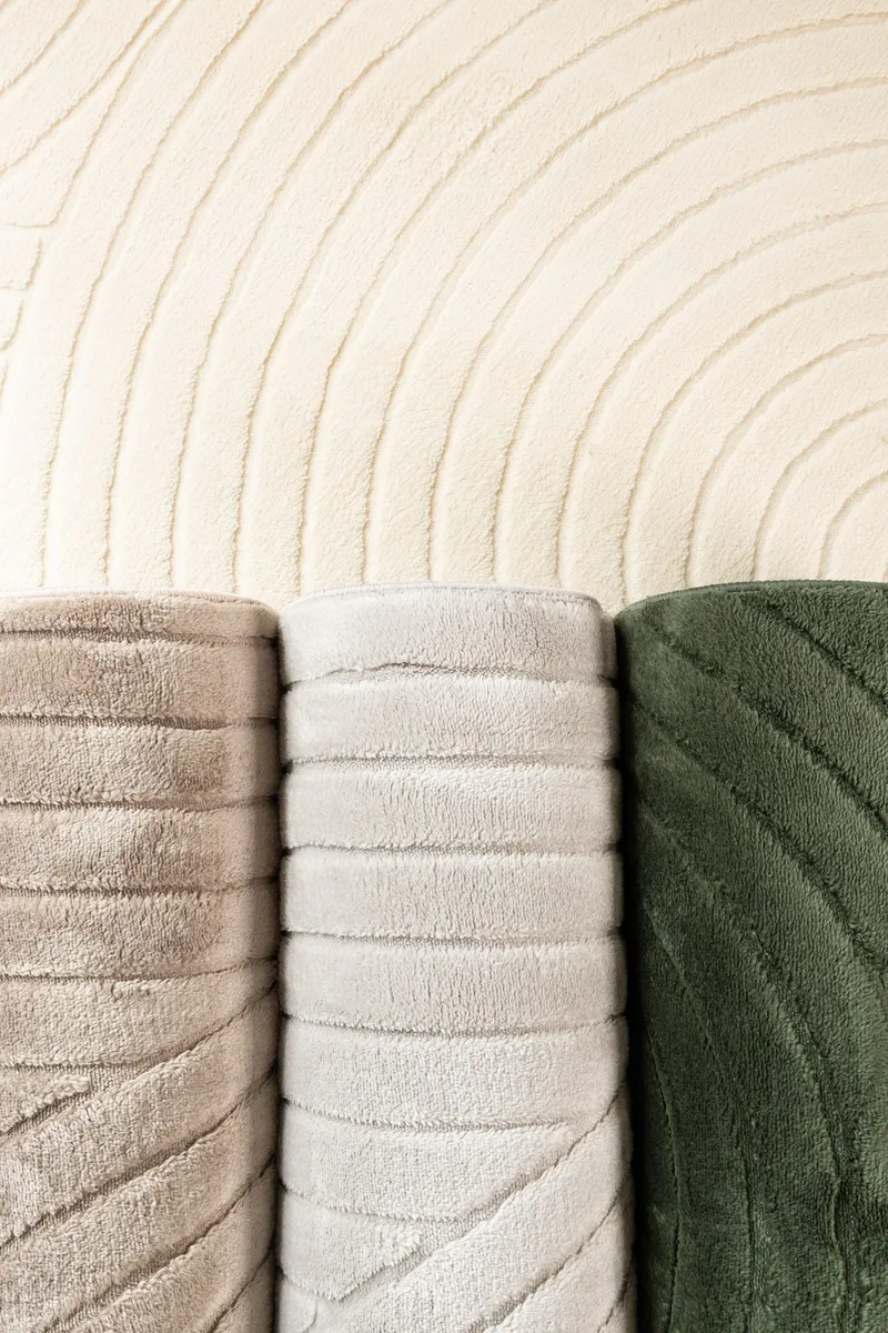 Maskinvevd teppe Cozy Zen 155x230 cm - Natur - Tekstiler & tepper - Teppe & matte - Moderne matte - Friezematte